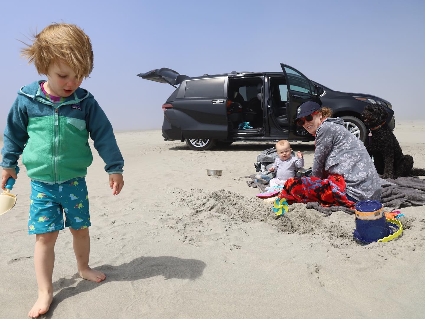 It’s really nice having the beach so close, even if it’s foggy in July.