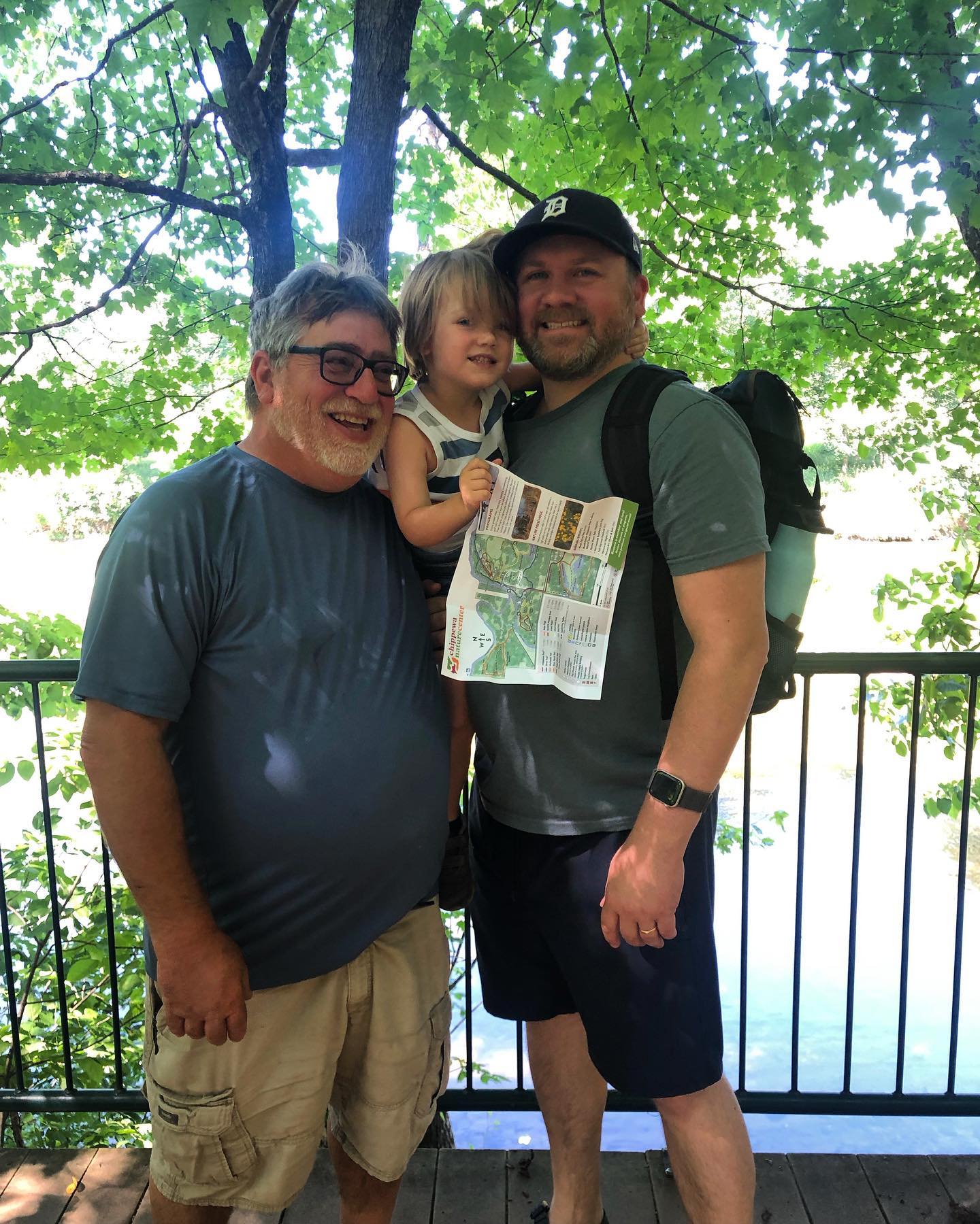 Went on a nice hike yesterday with my dad at the Chippewa Nature Center. Pax wanted to grab a trail map, and insisted on keeping it in his pocket in case we go…