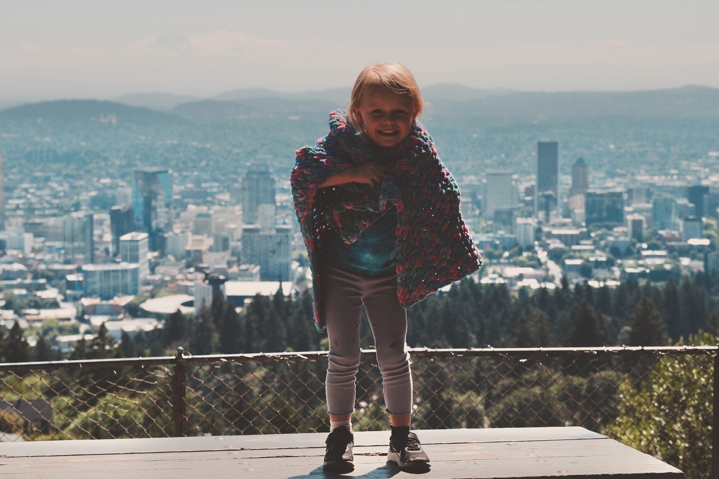 Picnicking at Pittock with my little lady.
